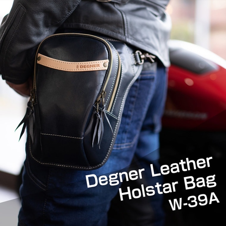バイク レザーホルスターバッグ[W-39A] カジュアルバッグ,ホルスター