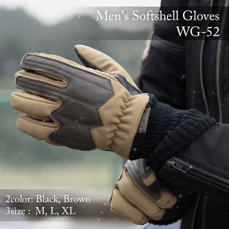 バイク ウィンターソフトシェルグローブ[WG-52] グローブ,ウィンター