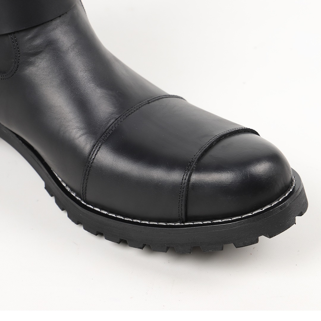 バイク シフトガード付レザーZIPエンジニアブーツ[HS-B9] ブーツ,本革