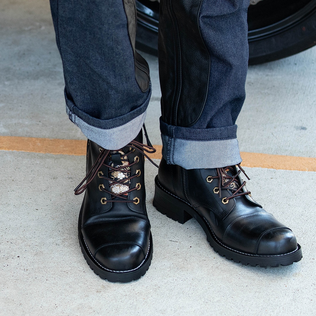 バイク 花山レザーブーツ[HS-B19K] ブーツ デグナーオンライン DEGNER 2026