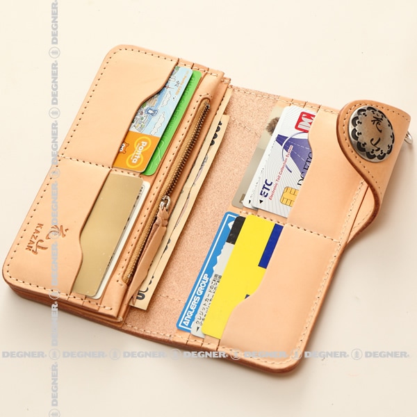 バイク 花山レザーウォレット[W-9AK-京桜-TAN] 花山,ウォレット