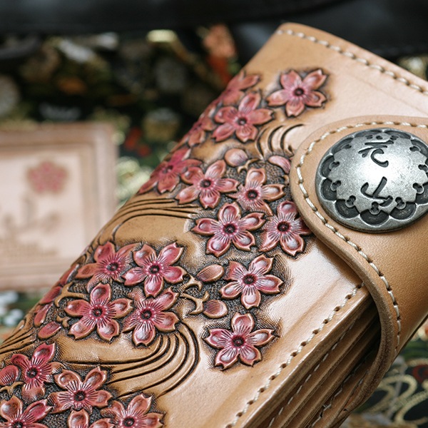 バイク レザーカービング[W-9B-櫻-TAN] すべてのアイテム デグナー