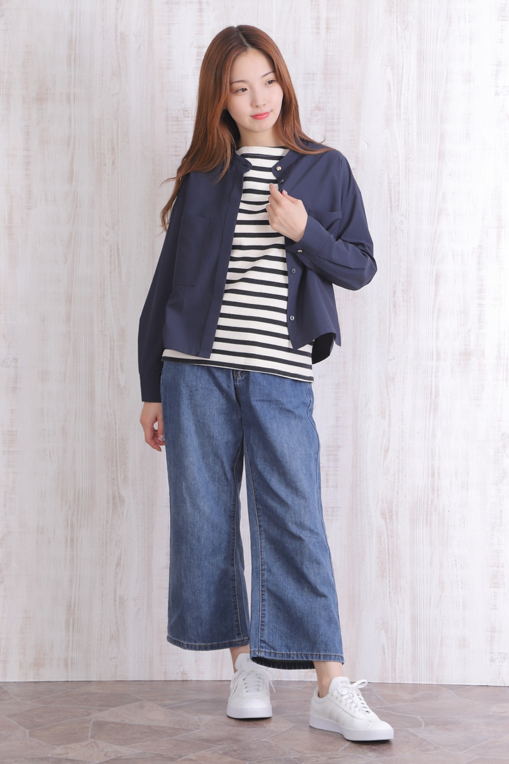 ショート丈]ストレートデニムパンツ | きれいめかわいいSサイズの