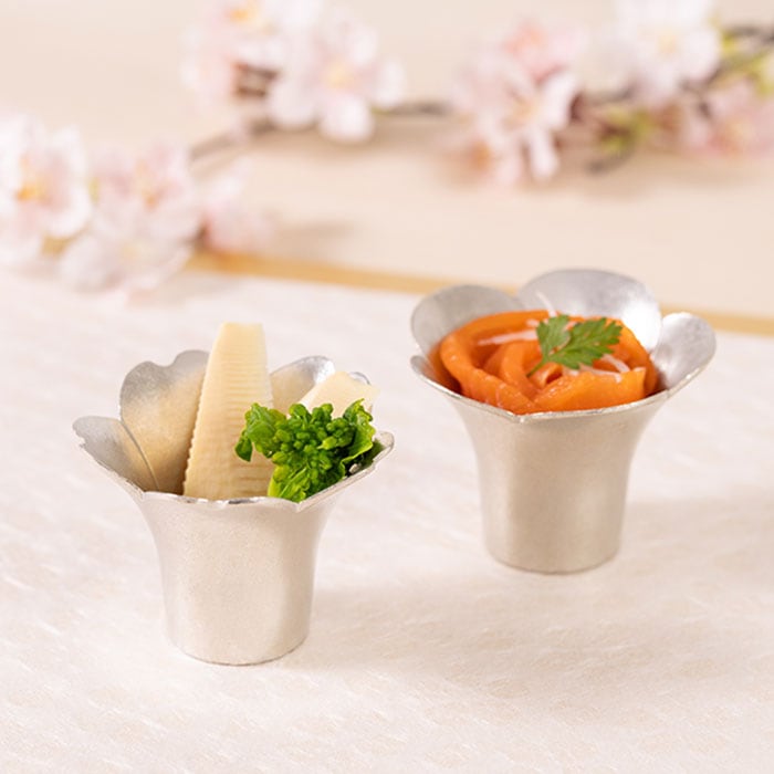 走波窯 陶器製 花がら 鉢 2個セット 六代 佐藤走波 染錦花文 山水鉢