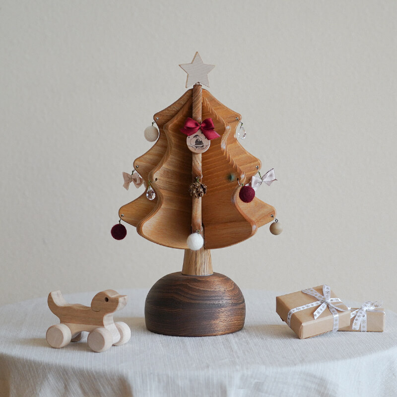 オルゴールツリー・プチ（グリーン）｜[飛騨の家具]オークヴィレッジ