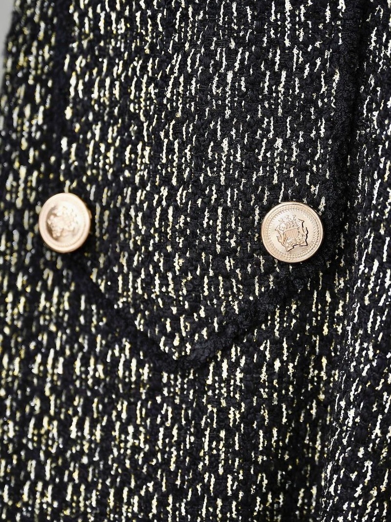 ツイードジャンパーワンピース/ブラック | DRESS | OBLI