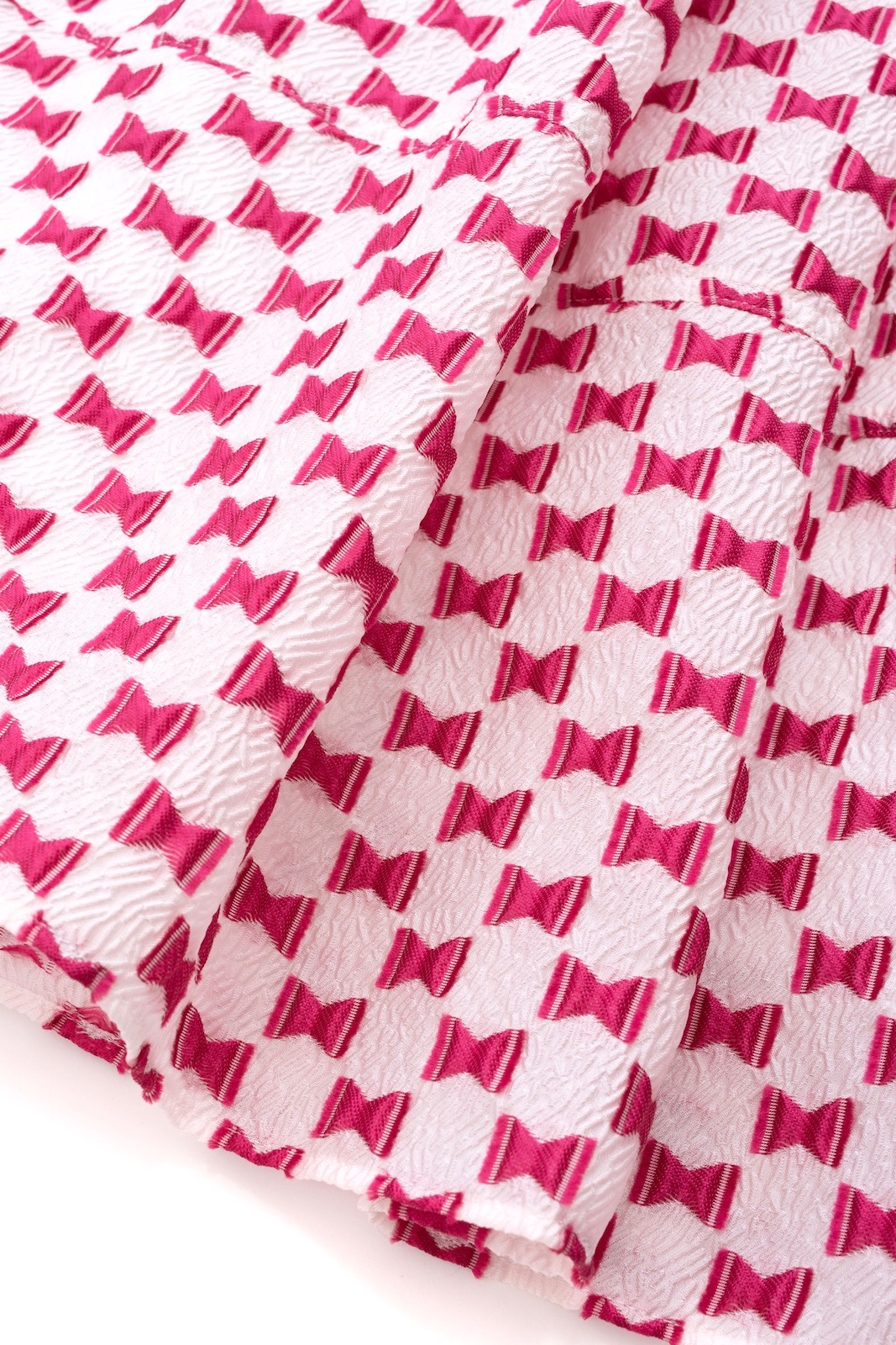 リボンジャガードスカート/ピンク【残りわずか】 | ALL | OBLI