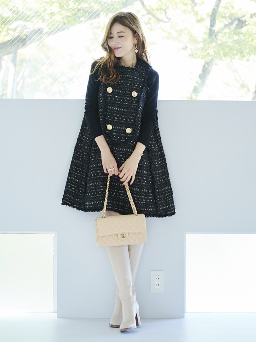 ツイードジャンパーワンピース | DRESS | OBLI