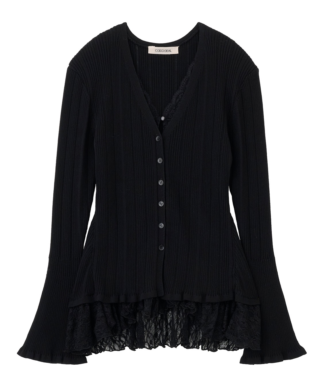 COCODEAL レースドッキングニット 再入荷 76131003|apricot online shop