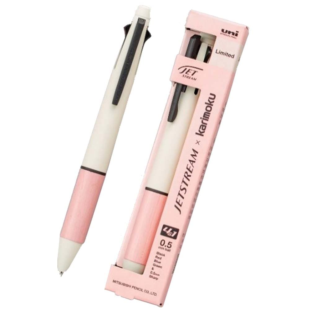 三菱鉛筆 uni ジェットストリーム 4&1 karimoku 限定カラー ピンク