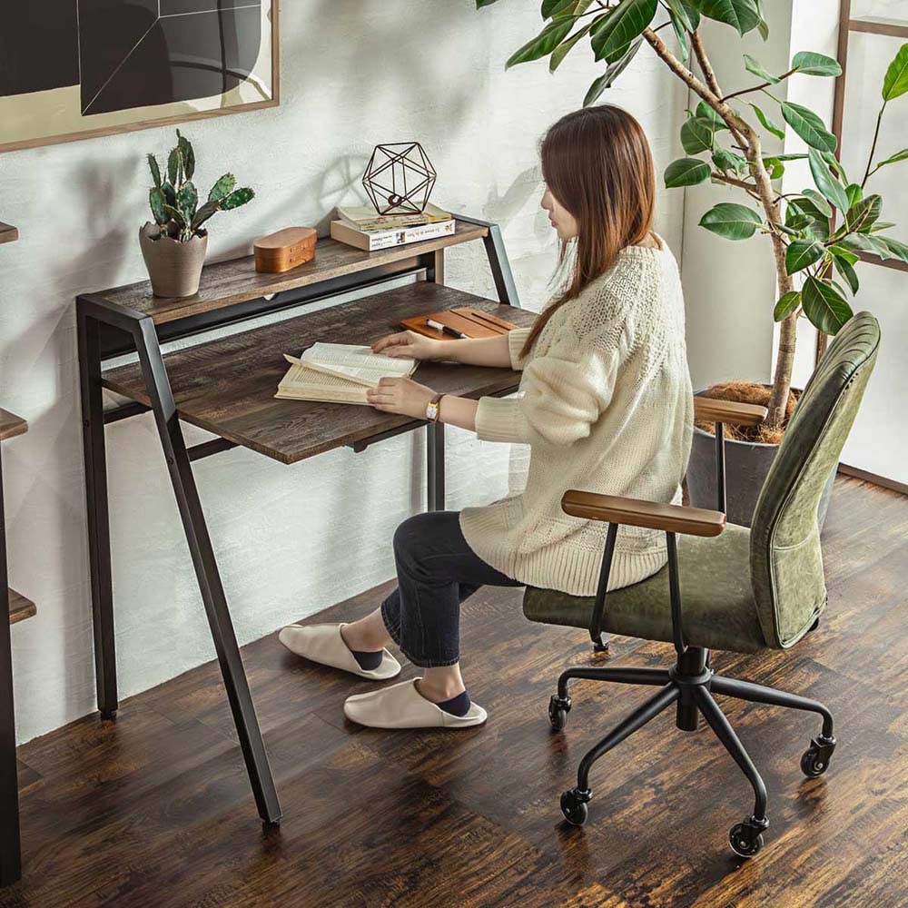 東馬 tohma リグ(リグナ) デスク ダークブラウン 幅96cm 奥行58cm