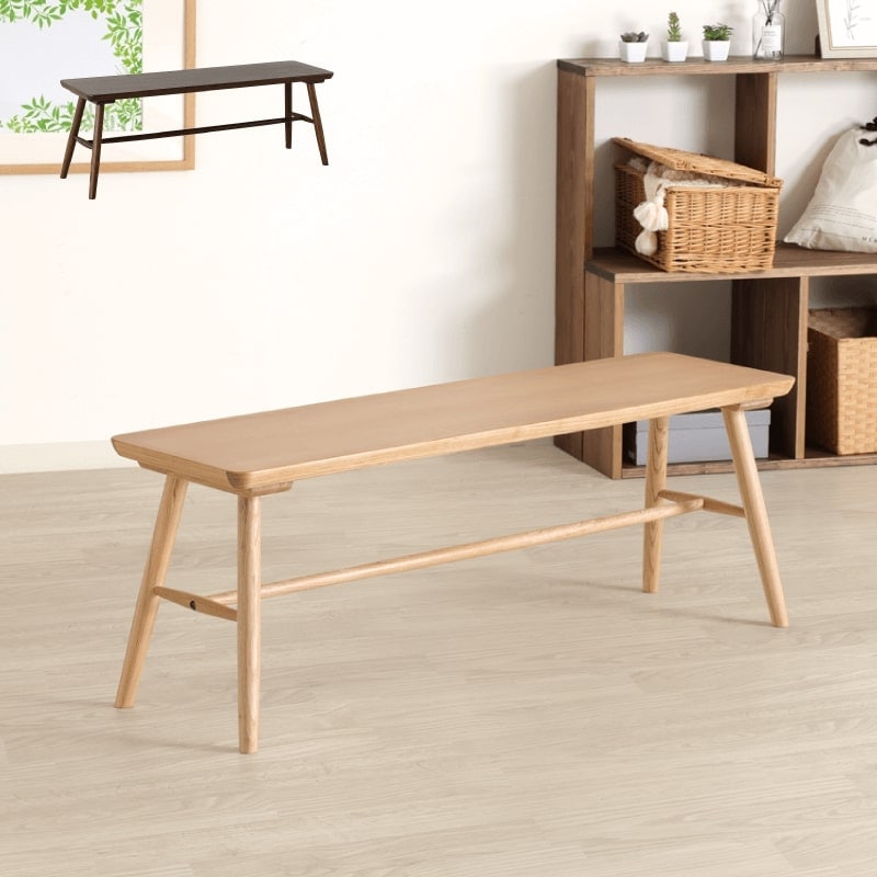 ベンチ 幅120cm 2人掛け 長椅子 背もたれ無し 板座 ダイニング