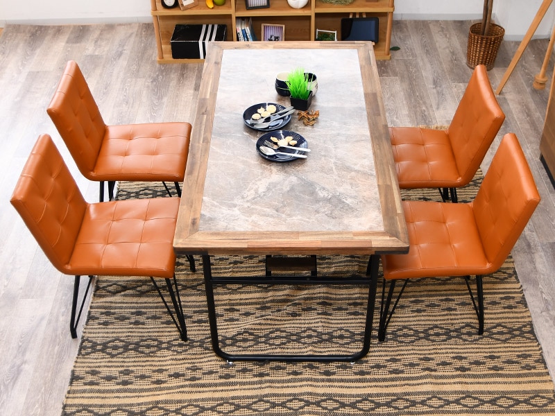 ダイニングテーブルセット 135cm 5点セット 4人掛け モダン ダイニング