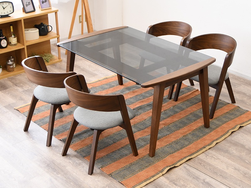 ダイニングテーブルセット ガラステーブル ガラス 4人掛け 5点セット