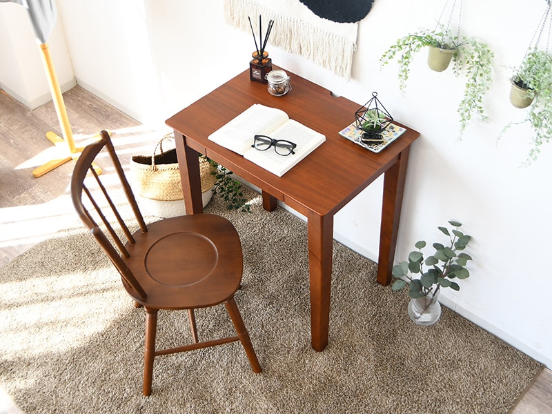 デスクチェア 2点セット 薄型 コンパクト 木製 幅70 デスク チェア