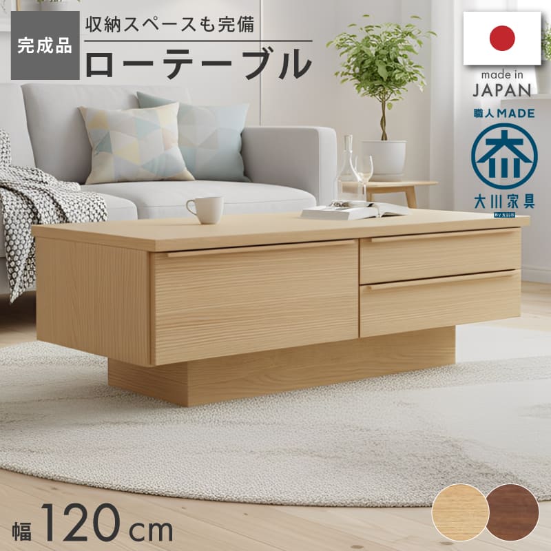 テーブル 国産 リビングテーブル 収納 付 センターテーブル ロー