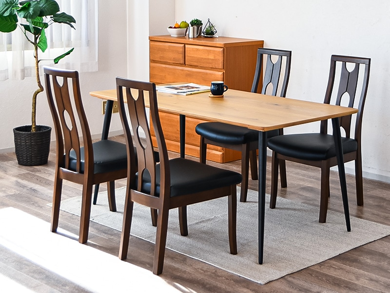 ダイニングテーブルセット 4人掛け 5点セット 150cm テーブル 長方形