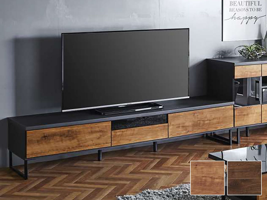 テレビ台 ローボード ラスター 幅179.5 奥行44.5 高さ41 ブラウン