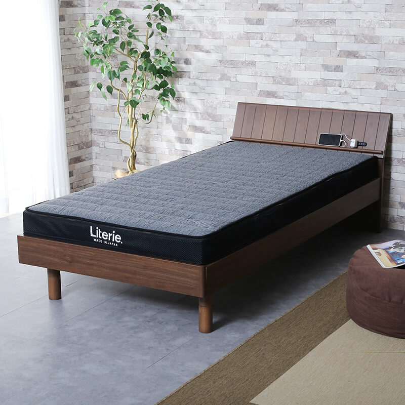 開梱設置無料]【大川家具】ベッドフレーム ダブルサイズ ワーゲン