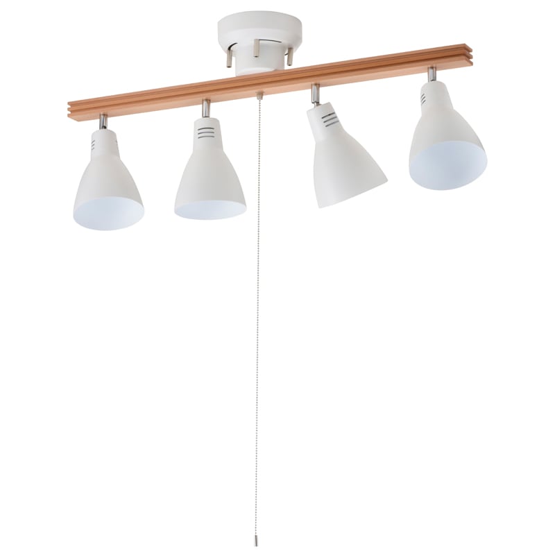 4灯シーリングライト ホワイト 電球別売｜LT-YN40AW-W 06-1488｜通販