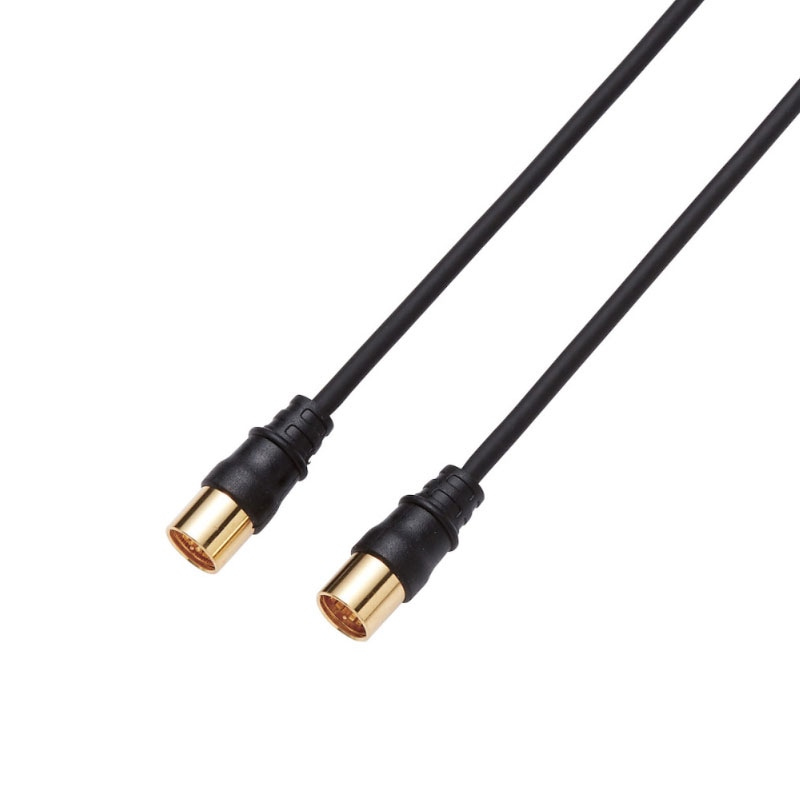 DXアンテナ TV接続ケーブル 2K4K8K対応 1m 黒｜2JW1SSSB(B) 14-0344