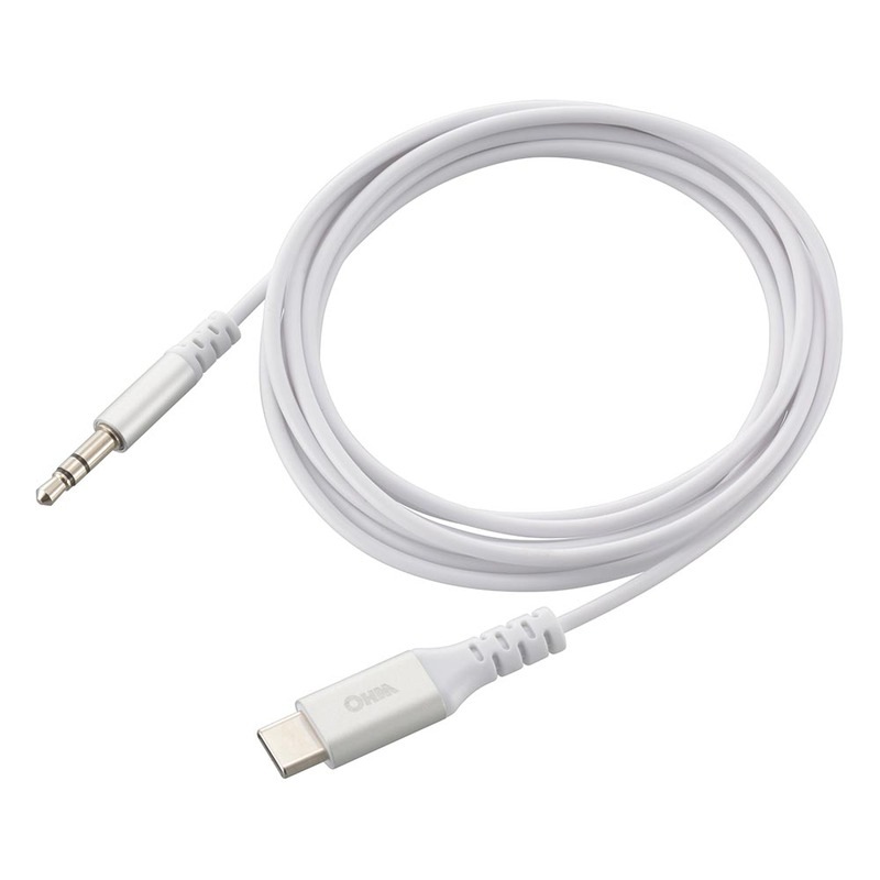 AudioComm 変換ケーブル Type-C/φ3.5mm 1.8m｜SMT-L18SP-W 01-7315