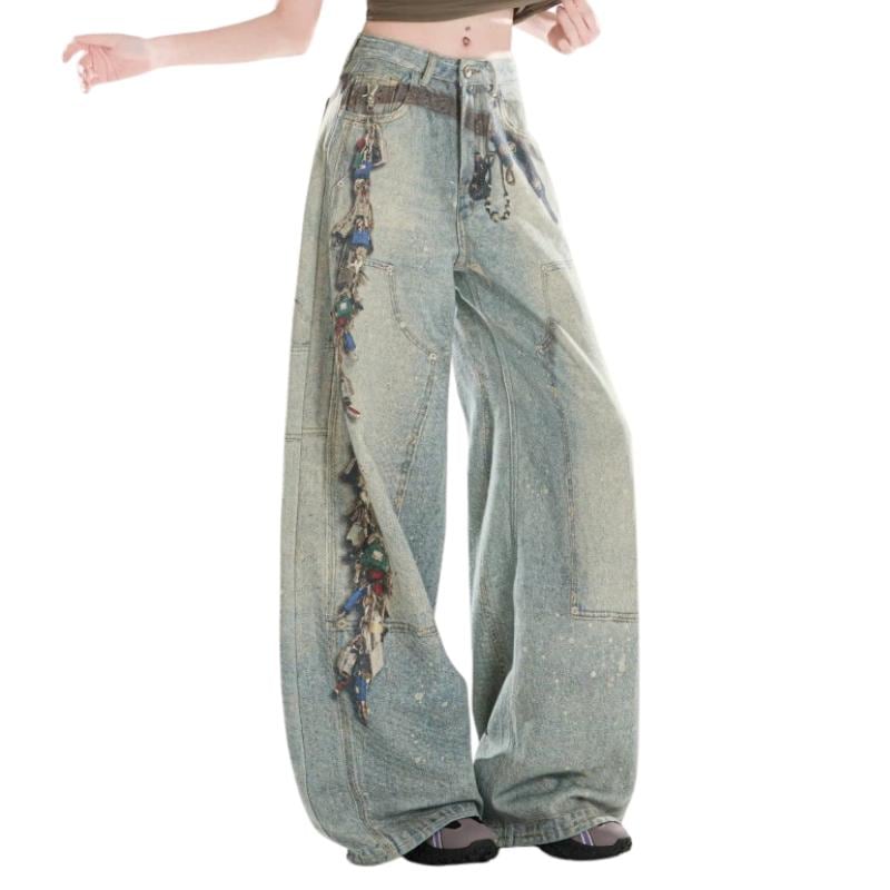 デニム ハンドバッグ ベルト リメイク ジーンズ 豹柄 鍵付 南京錠 LEVI'S】デニム リメイクハンドバッグ 南京錠 カデナ 大容量 - メルカリ