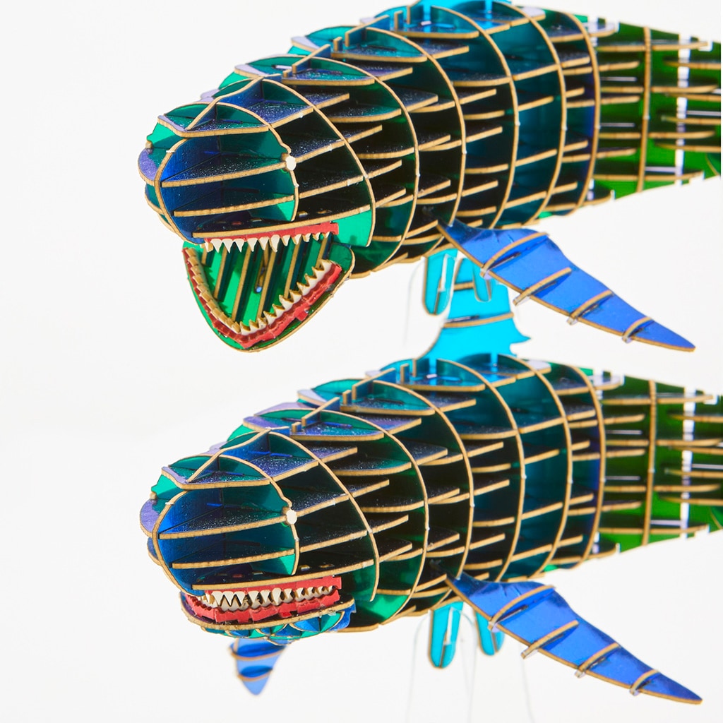 DXほおじろざめ(MOVE)グリーンメタル 3D立体ペーパーパズル | サメ