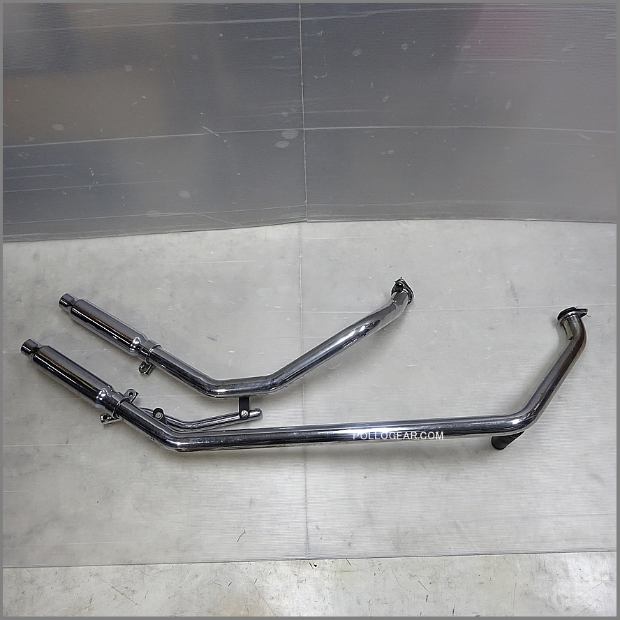 は*ね様 ショベルヘッド　マフラー　ステー付き フィッシュテールかち上げ…🐟️ #ショベルヘッド#shobelhead #ハーレー