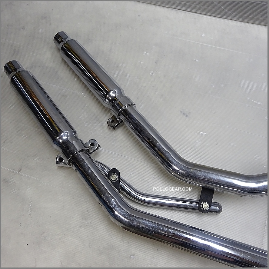 ハーレー　ショベル　スラッシュマフラー ○PAUGHCO アーリーショベル用 34” スラッシュカットドラッグパイプ