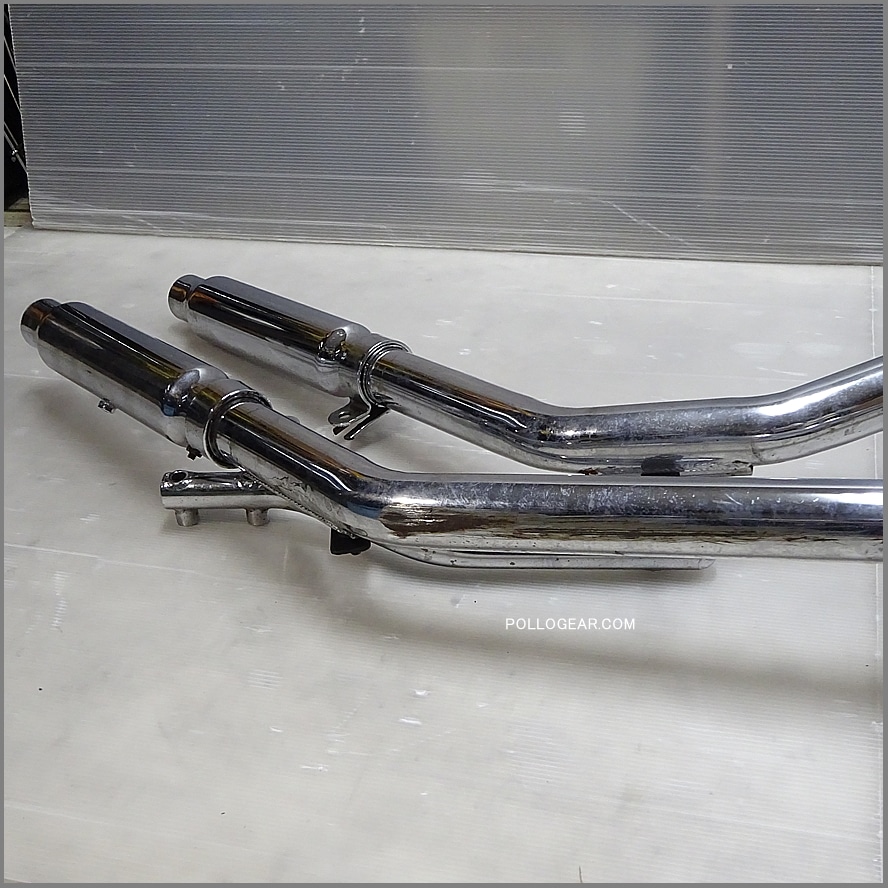 ショベルヘッド　ショベル　マフラー 1970～1983 ショベルヘッドフルエキゾースト・マフラー ブラック