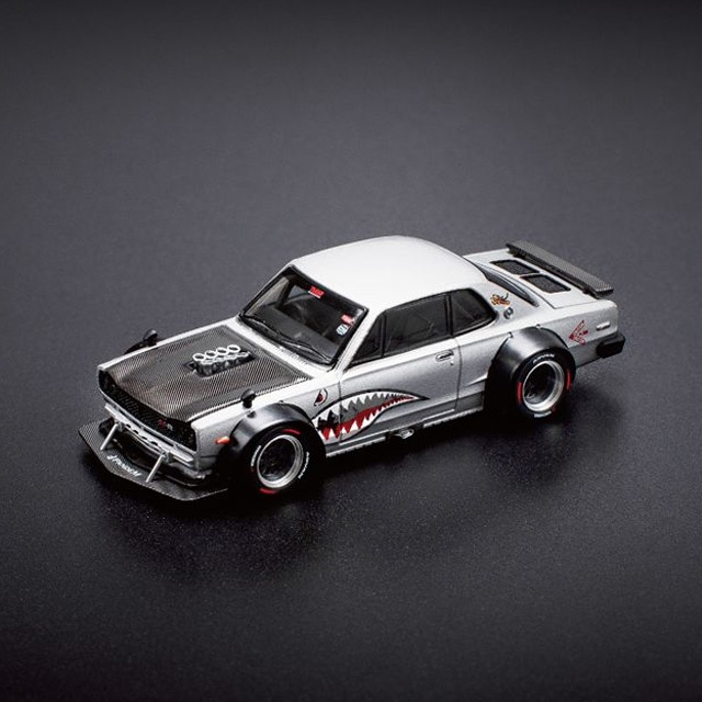 POP RACE x Enigma 1/64 SKYLINE GT-R V8 DRIFT (HAKOSUKA) METALLIC