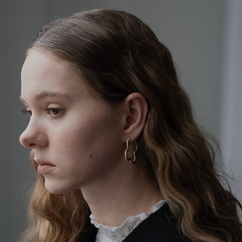 clover hoop pierce (gold) | ALL ITEM | sheriche（シェリッシュ）