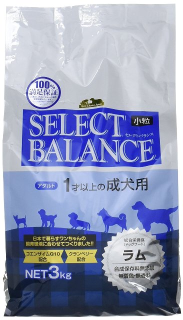 セレクトバランス アダルト ラム 小粒 3kg 【ポイント15％加算+送料