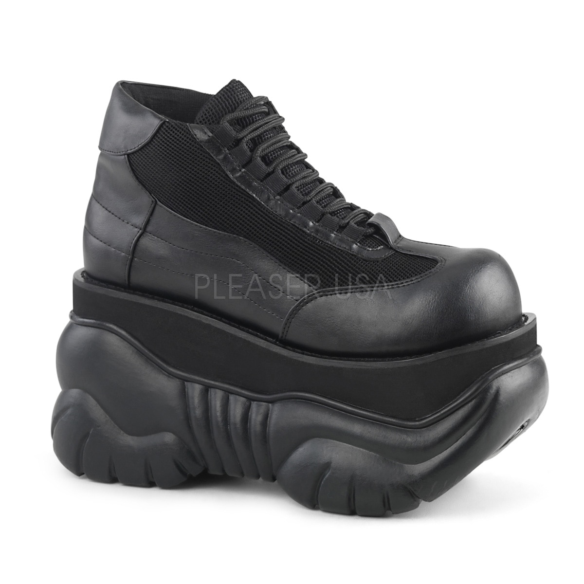 DEMONIA(デモニア) BOXER-01 厚底スニーカー ボクサー 黒 ミドルカット