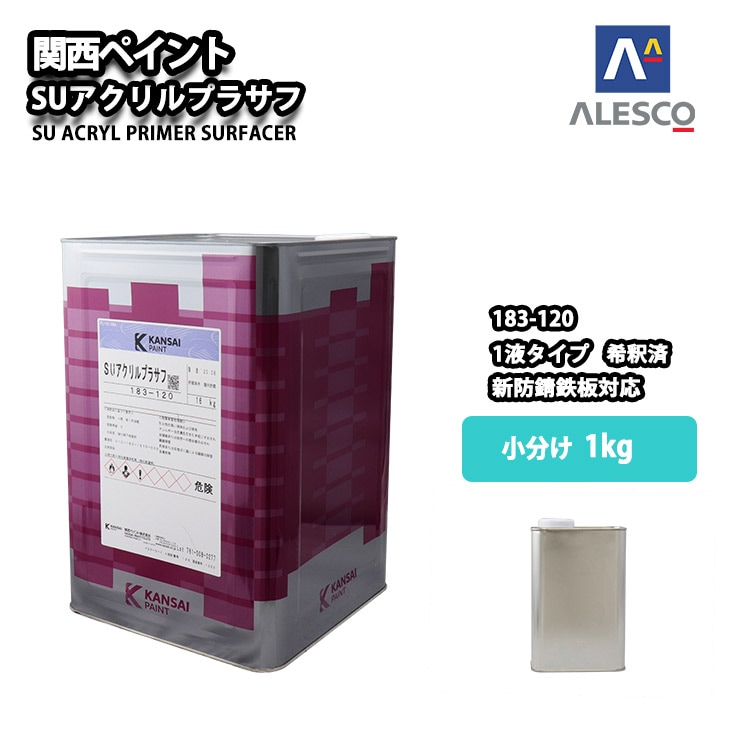 関西ペイント 1液 SUアクリルプラサフ（希釈済） 1kg 自動車用ウレタン