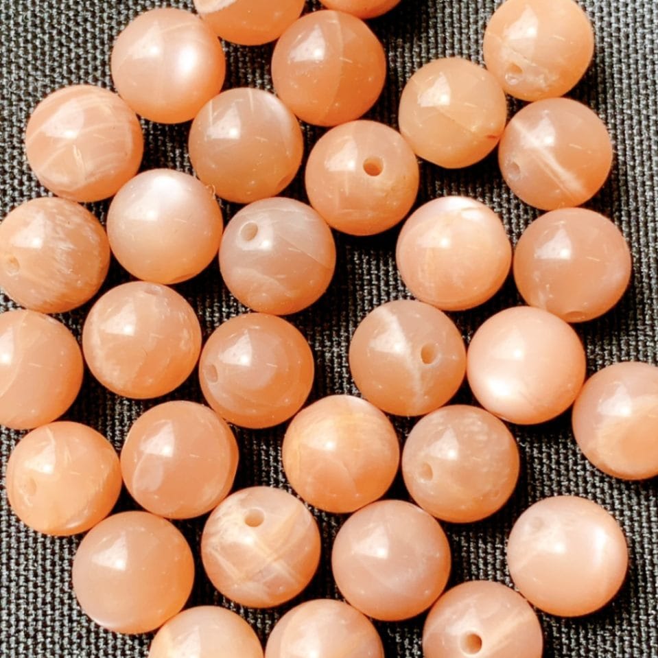 118B]オレンジムーンストーン(8mm) | ビーズ | Crystals by Purely