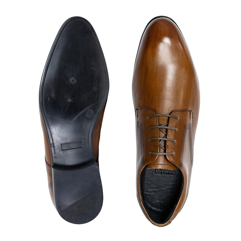 ビジネスシューズ プレーントゥ 外羽根 メンズ ブラウン 茶 本革 FENI