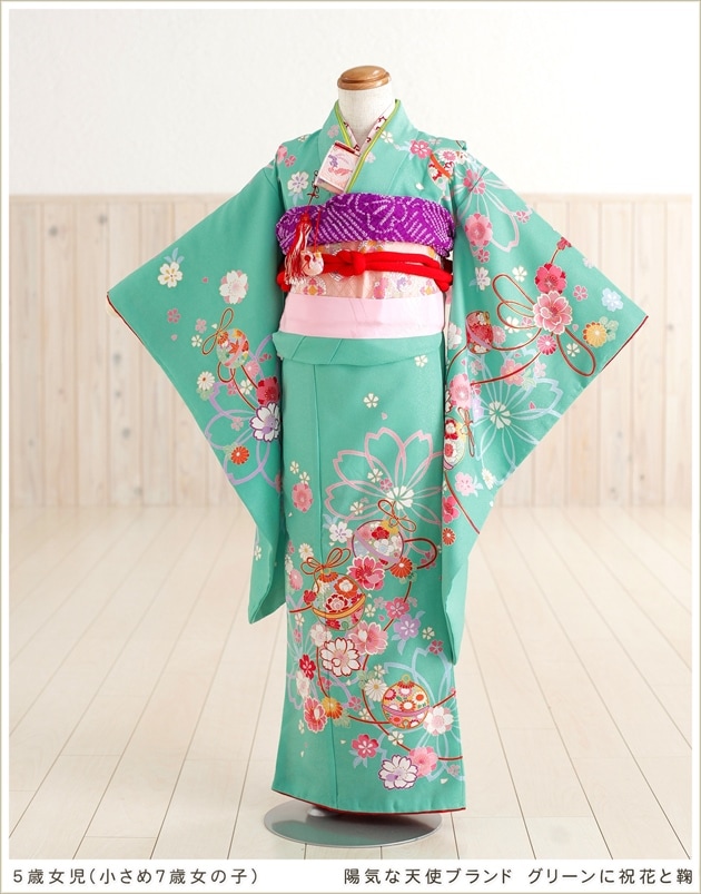 小さめ 女の子 7歳 七五三 着物 レンタル フルセット ブランド 結婚式