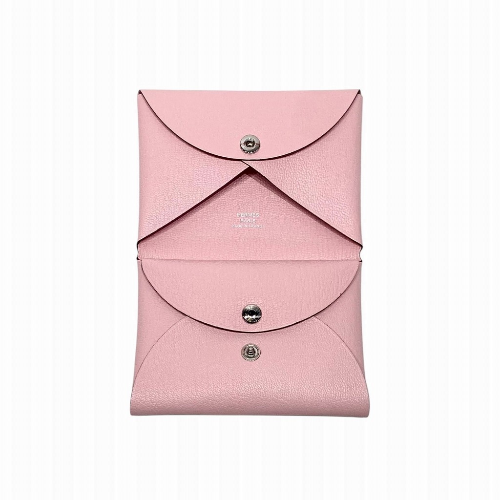 H50008 | [未使用]エルメス カルヴィ デュオ シェーブル ローズサクラ