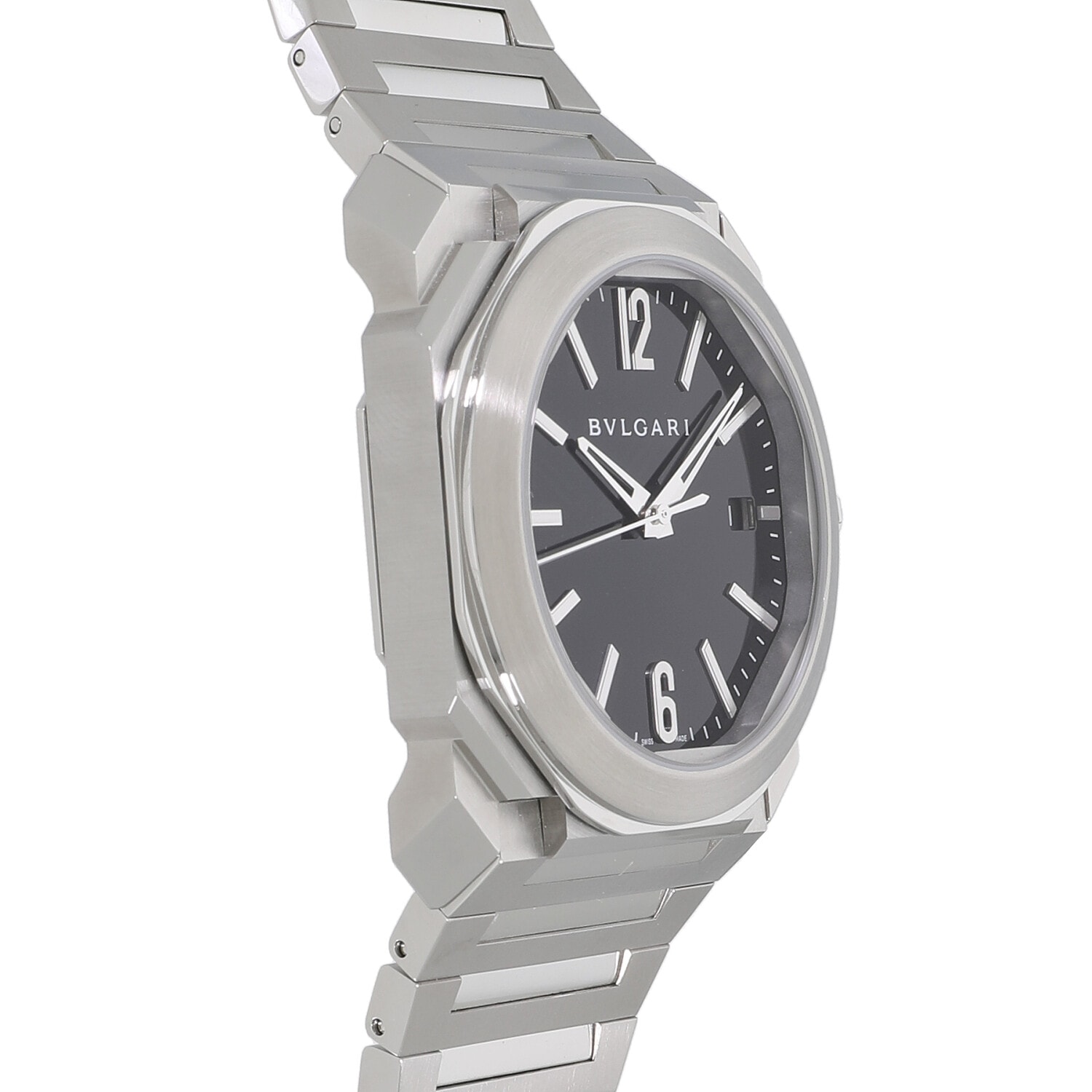 B6729 | [中古]ブルガリ オクト ソロテンポ ブラック BGO38BSSD メンズ