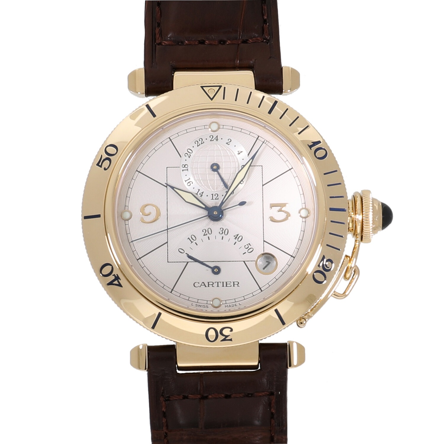 C7232 | [中古]カルティエ パシャ 38mm GMT パワーリザーブ W3014456