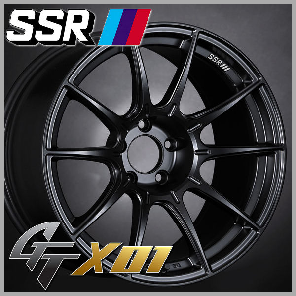 4本 送料無料 SSR スピードスター GTX01 フラットブラック 18inch 8.5J