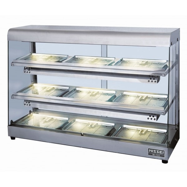 ニッセイ 遠赤外線ホットショーケース 幅900×奥行300×高さ615(mm) NH