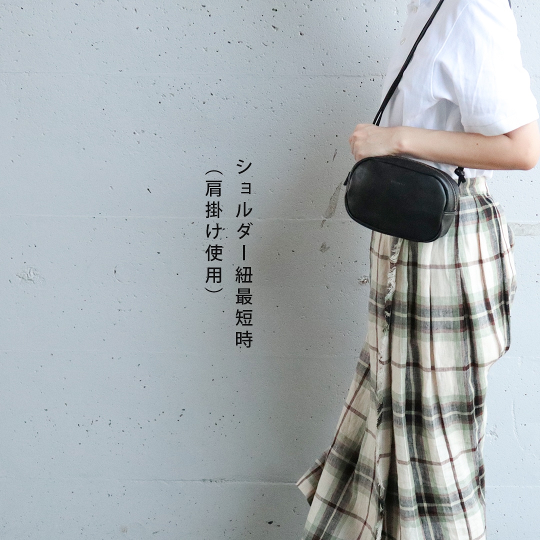 本革 日本製 大人の小さな本革ボディバッグ