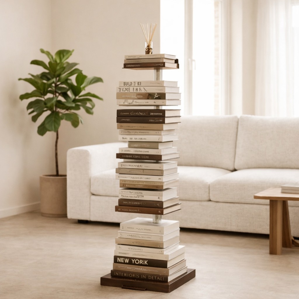 Tsum dock ブックタワー【隠しキャスター付・ハイタイプ8段／ブラウン