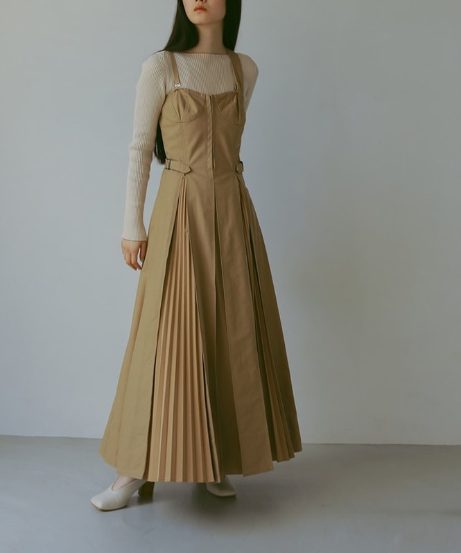 フロントホックプリーツワンピース | ONEPIECE | ROOM903 online