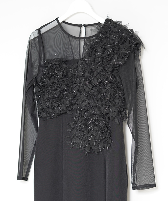 fringe glitter knot dress | ALL ITEM | ROOM903 online