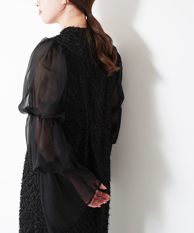 デザインスリーブシャギードレス□ | ALL ITEM | ROOM903 online