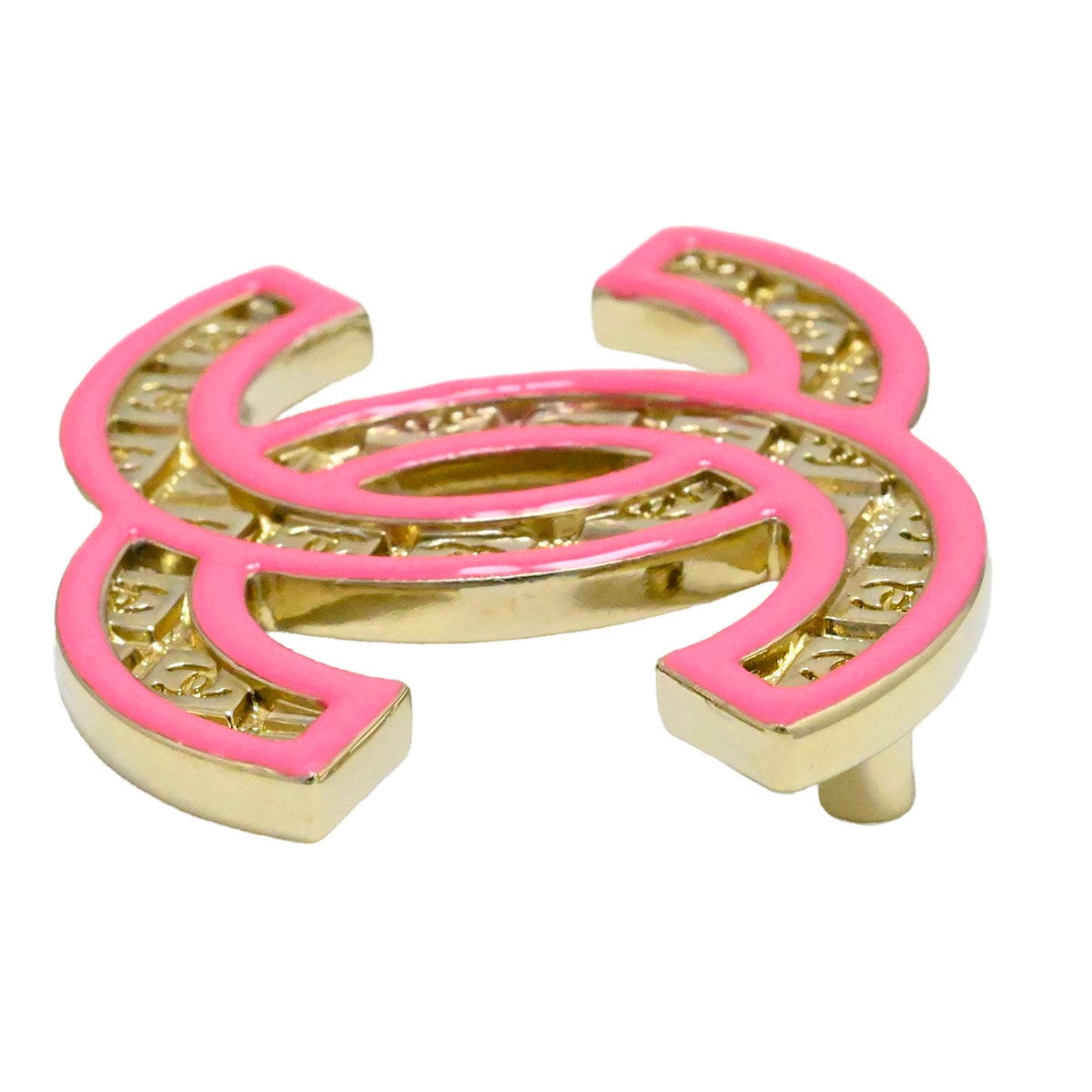 シャネル CHANEL B24 ココマーク ブローチ ピンク×ゴールド レディース